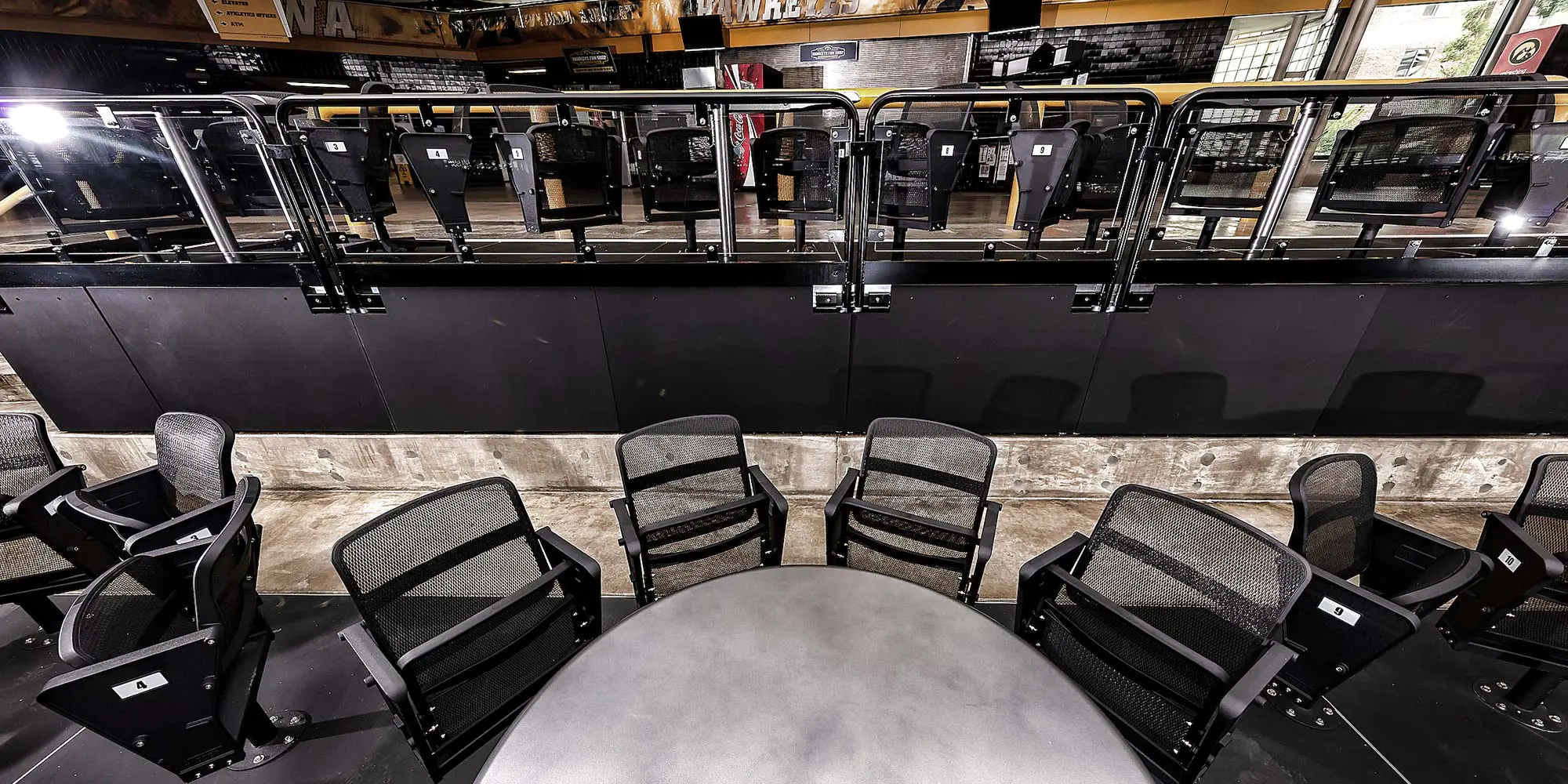 Carver Terrace Seating Overhead Wide View