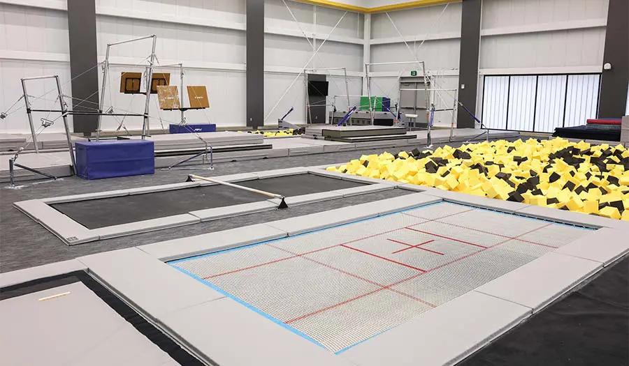 inside of gymnastics facility