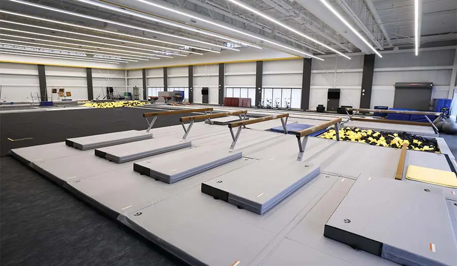 inside of gymnastics facility
